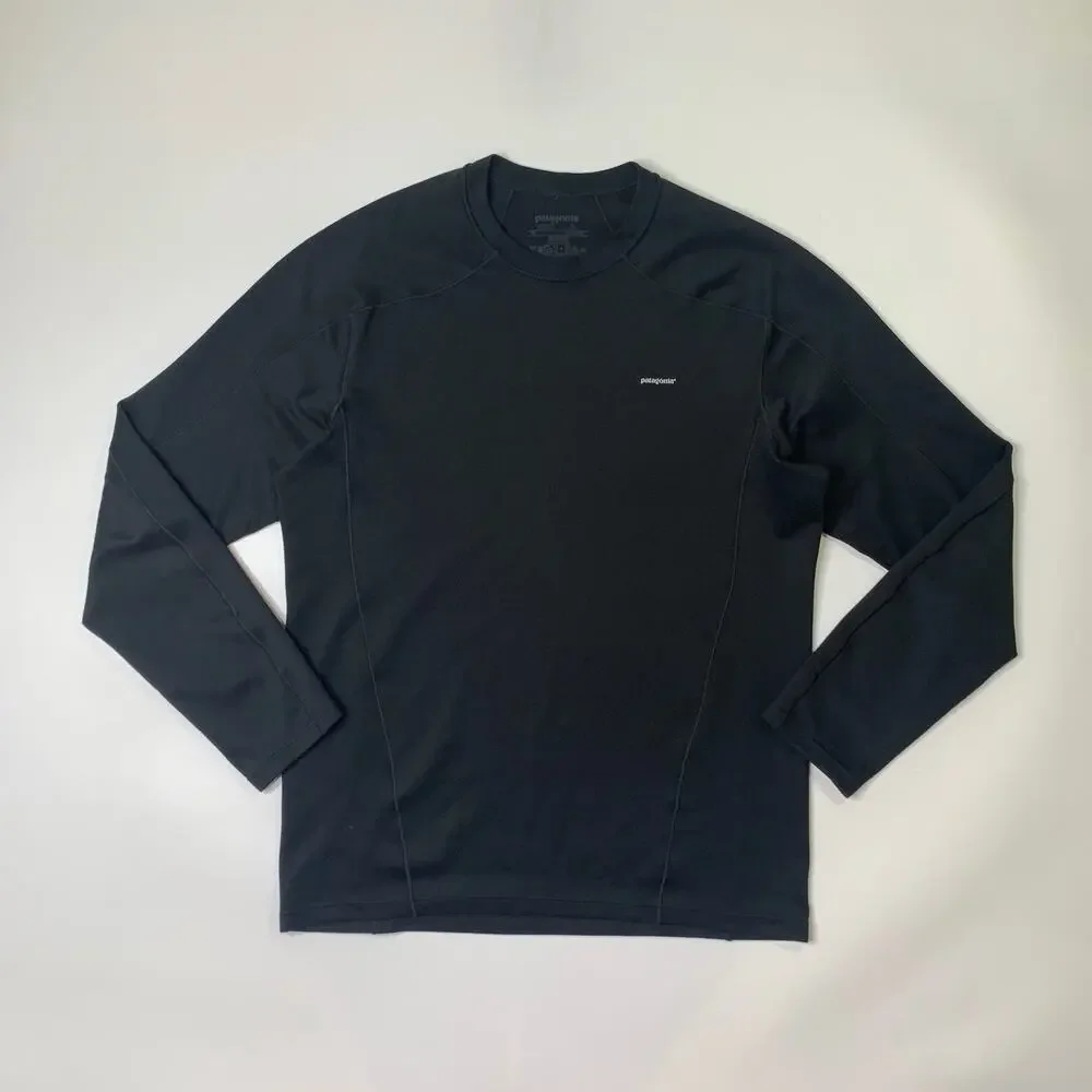 Patagonia Shirt Mens M Medium Black Capilene 3 Midweight Long Sleeve Baselayer